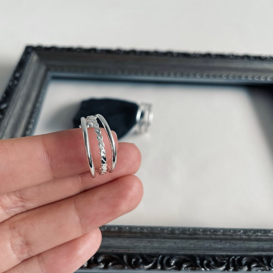 Argollas Triple Trenzada