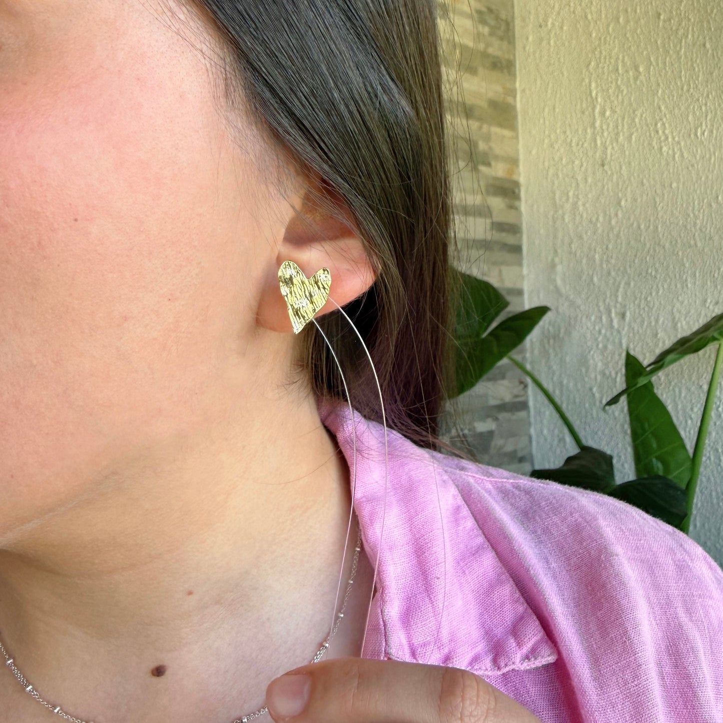 Aros Corazón Satinado