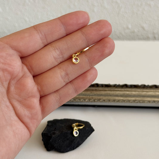 Argollas Circón Rosa