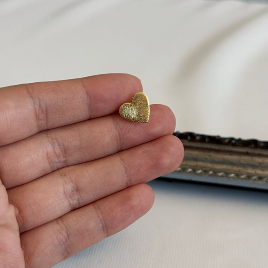 Aros Corazón Satinado