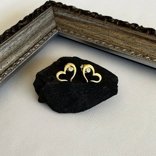 Aros Corazón Circón