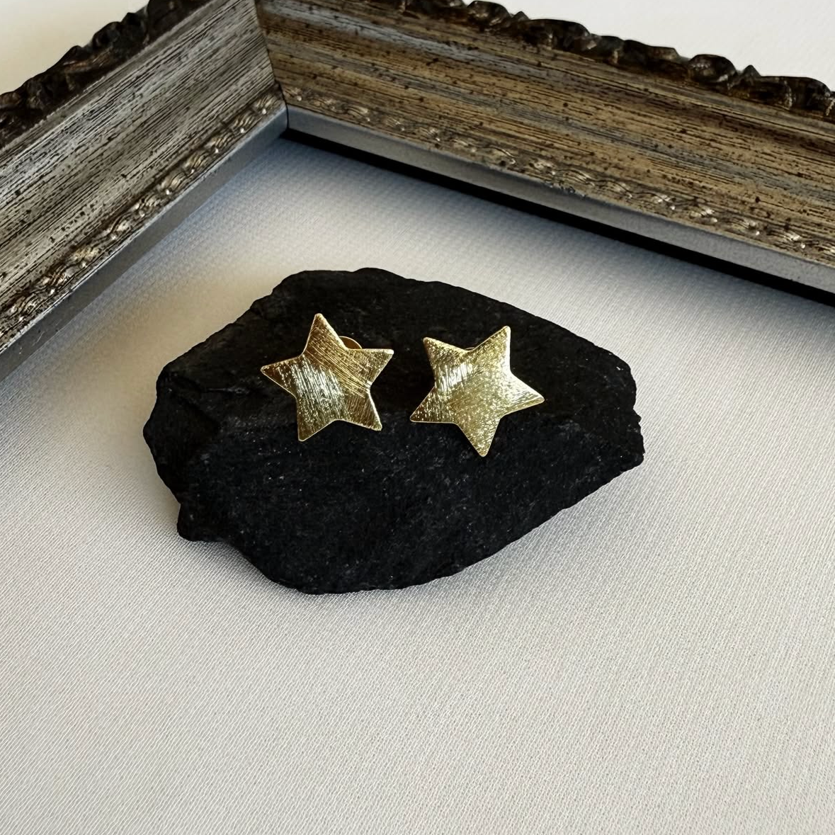 Aros Estrellas Satinadas