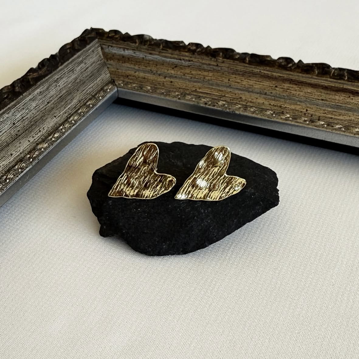 Aros Corazón Satinado