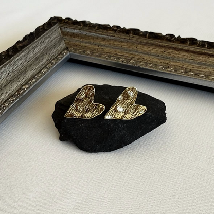 Aros Corazón Satinado