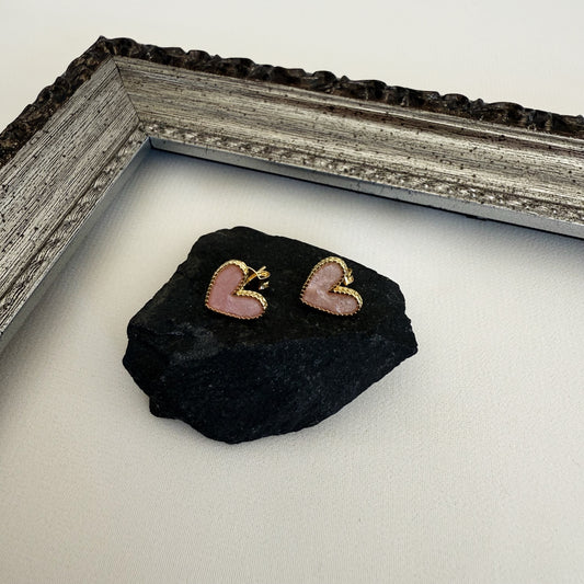 Aros Corazón Esmaltado