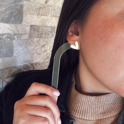 Aros Corazón Satinado