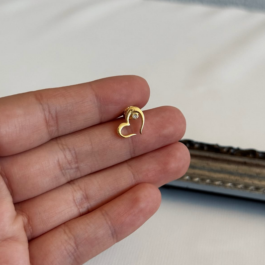 Aros Corazón Circón