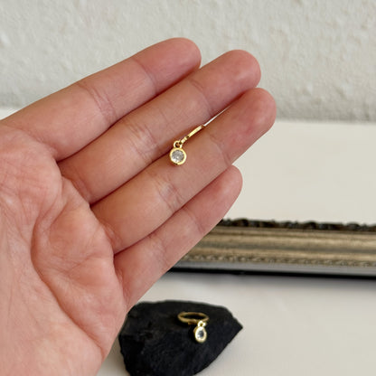 Argollas Circón Blanco