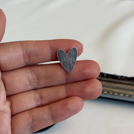 Aros Corazón Satinado