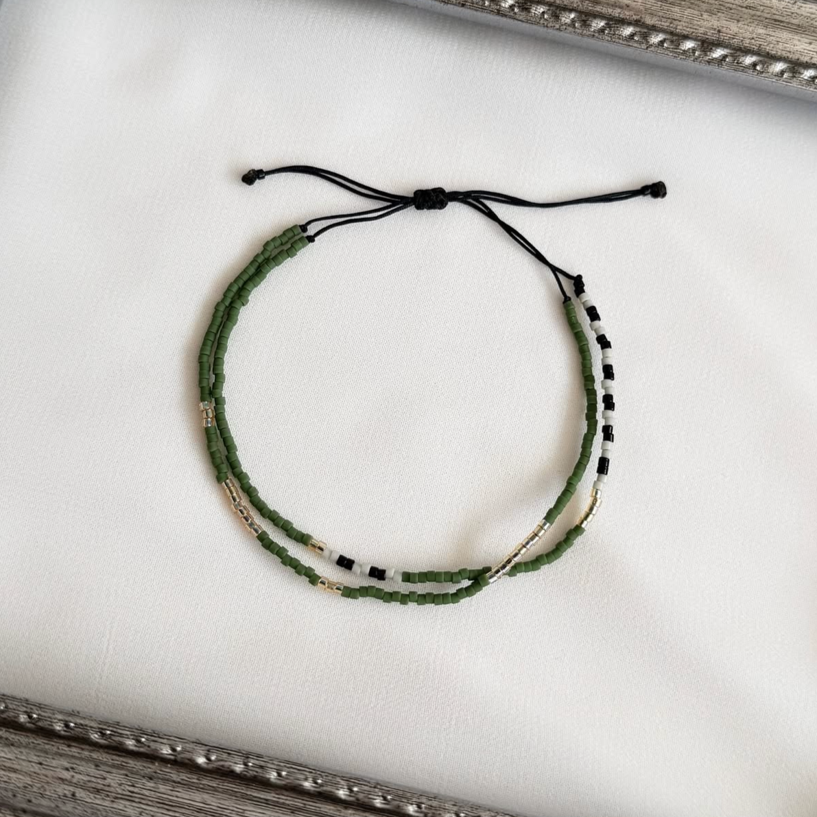 Pulsera Ajustable Miyuki Delica - Verde