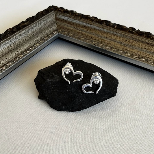 Aros Corazón Circón