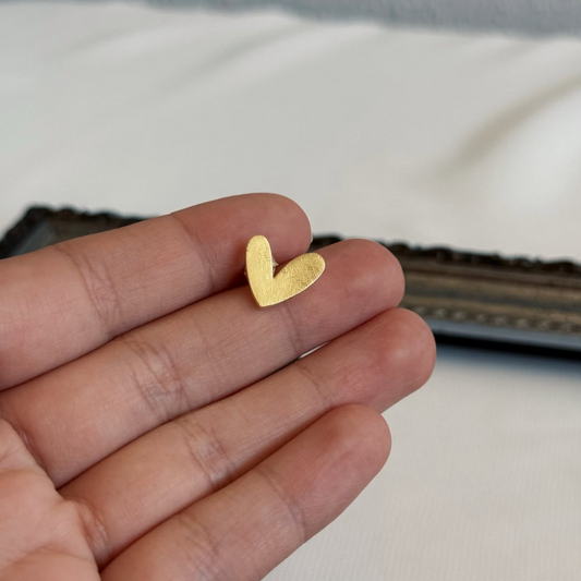 Aros Corazón Satinado