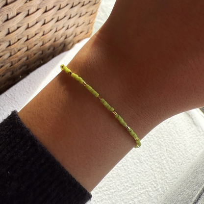 Pulsera con Broche Miyuki Delica - Verde