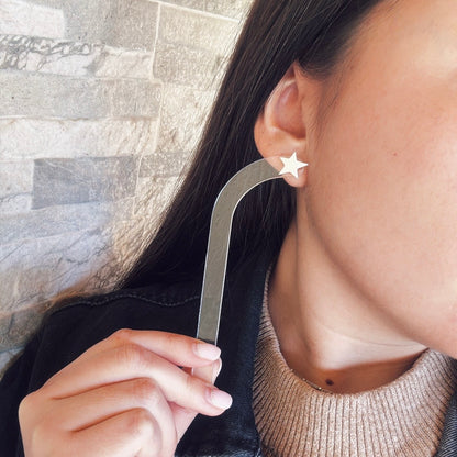 Aros Estrellas Satinadas