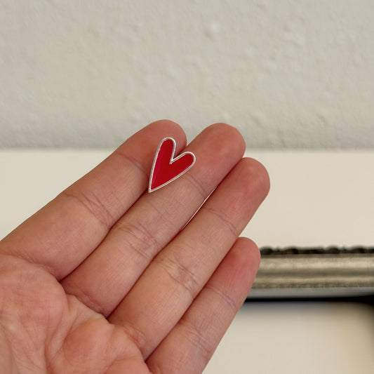 Aros Corazón Esmaltado