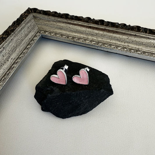 Aros Corazón Esmaltado