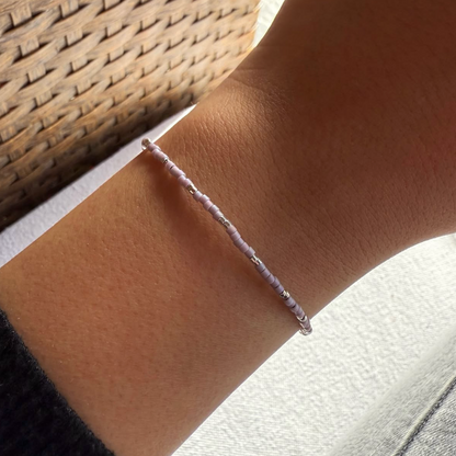 Pulsera con Broche Miyuki Delica - Lila
