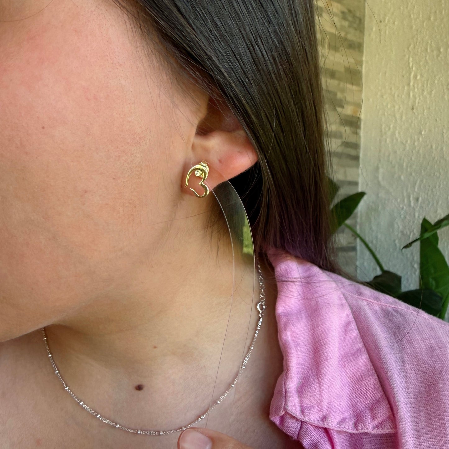 Aros Corazón Circón