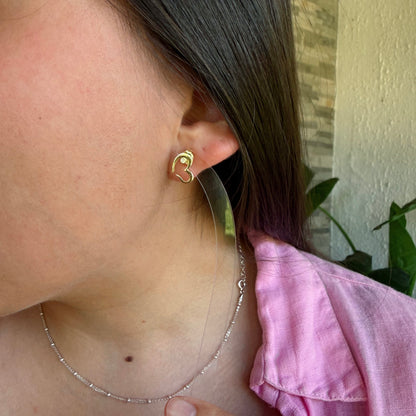 Aros Corazón Circón