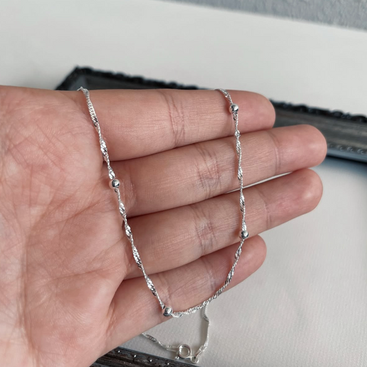 Cadena Espiral con Esferas