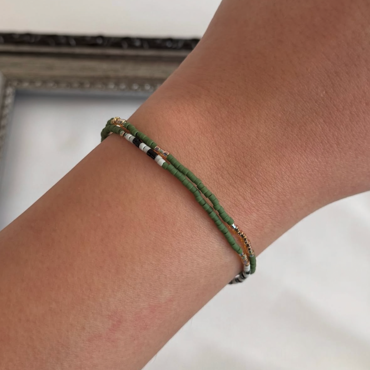 Pulsera Ajustable Miyuki Delica - Verde