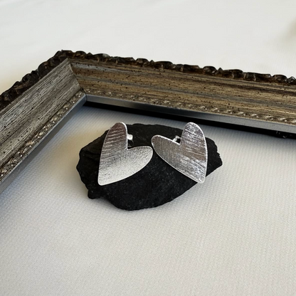 Aros Corazón Satinado