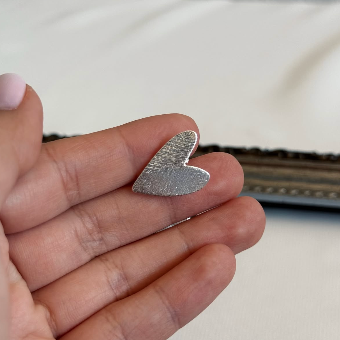 Aros Corazón Satinado