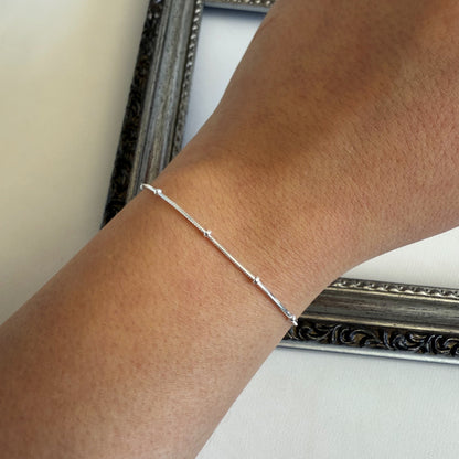 Pulsera con Esferas Achatadas