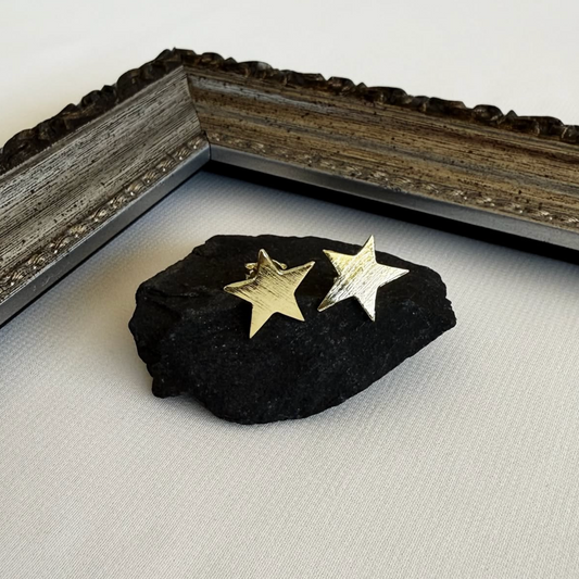 Aros Estrellas Satinadas