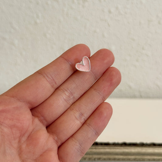 Aros Corazón Esmaltado