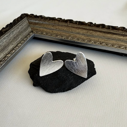 Aros Corazón Satinado