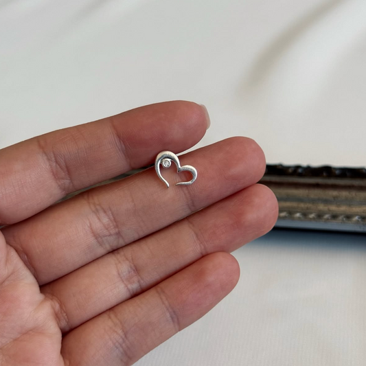 Aros Corazón Circón