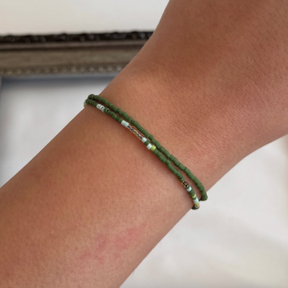 Pulsera Ajustable Miyuki Delica - Verde