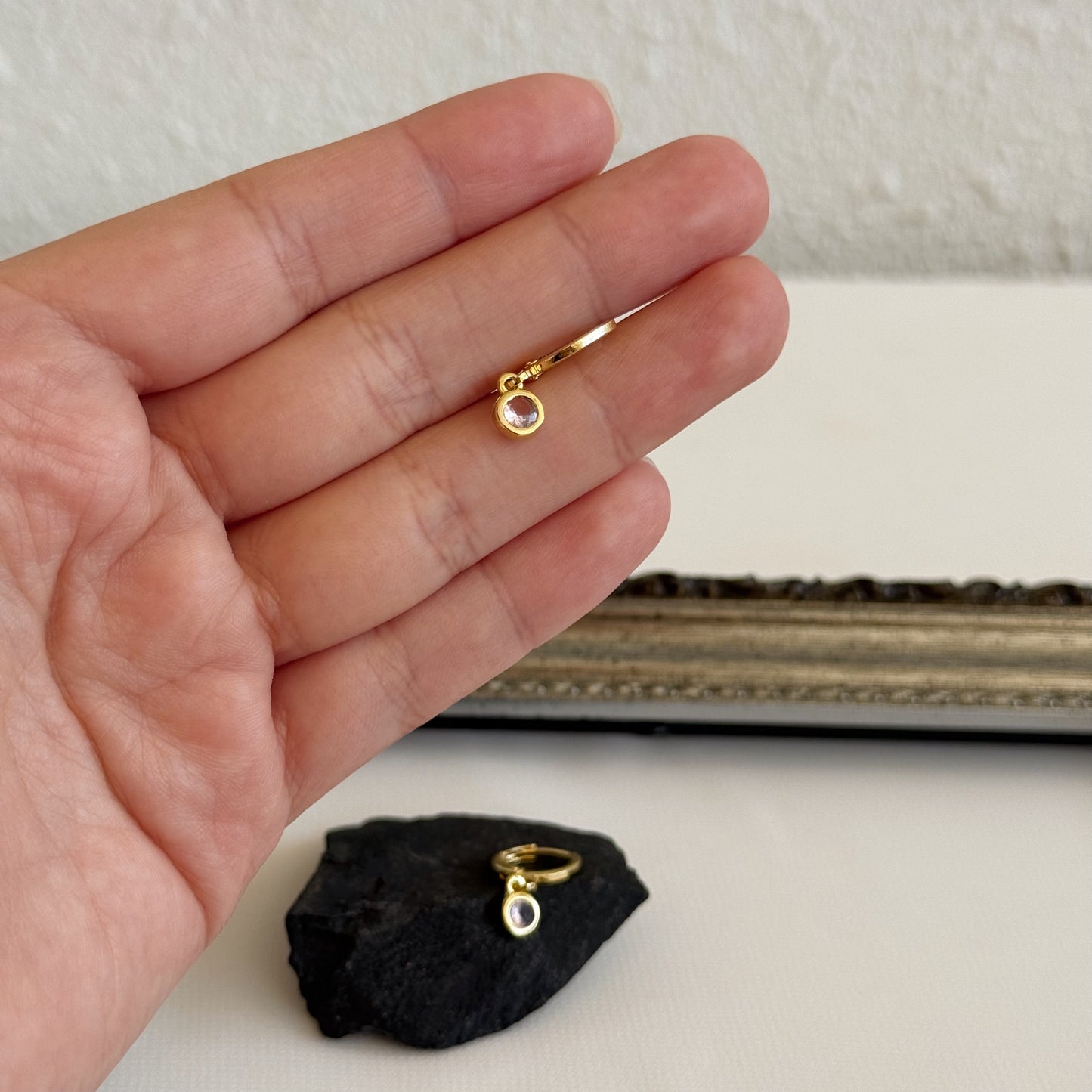 Argollas Circón Rosa