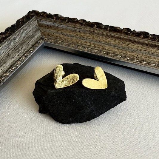 Aros Corazón Satinado