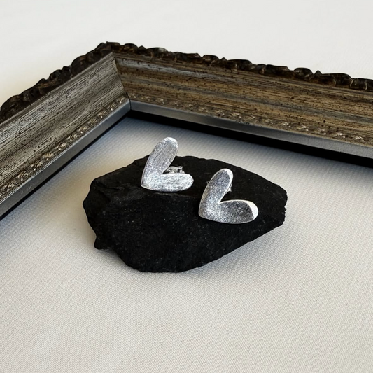 Aros Corazón Satinado