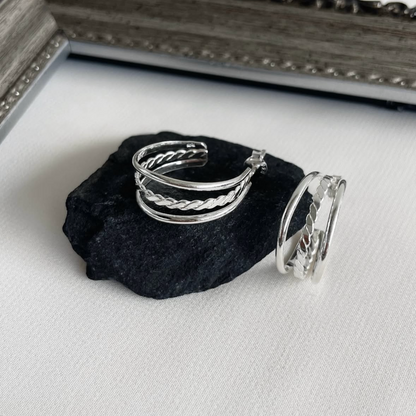 Argollas Triple Trenzada